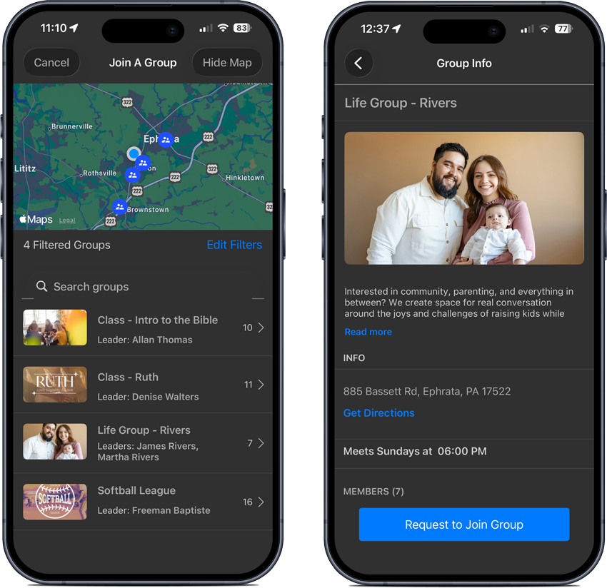 Mobile App Group Finder with Group Images Flow.png